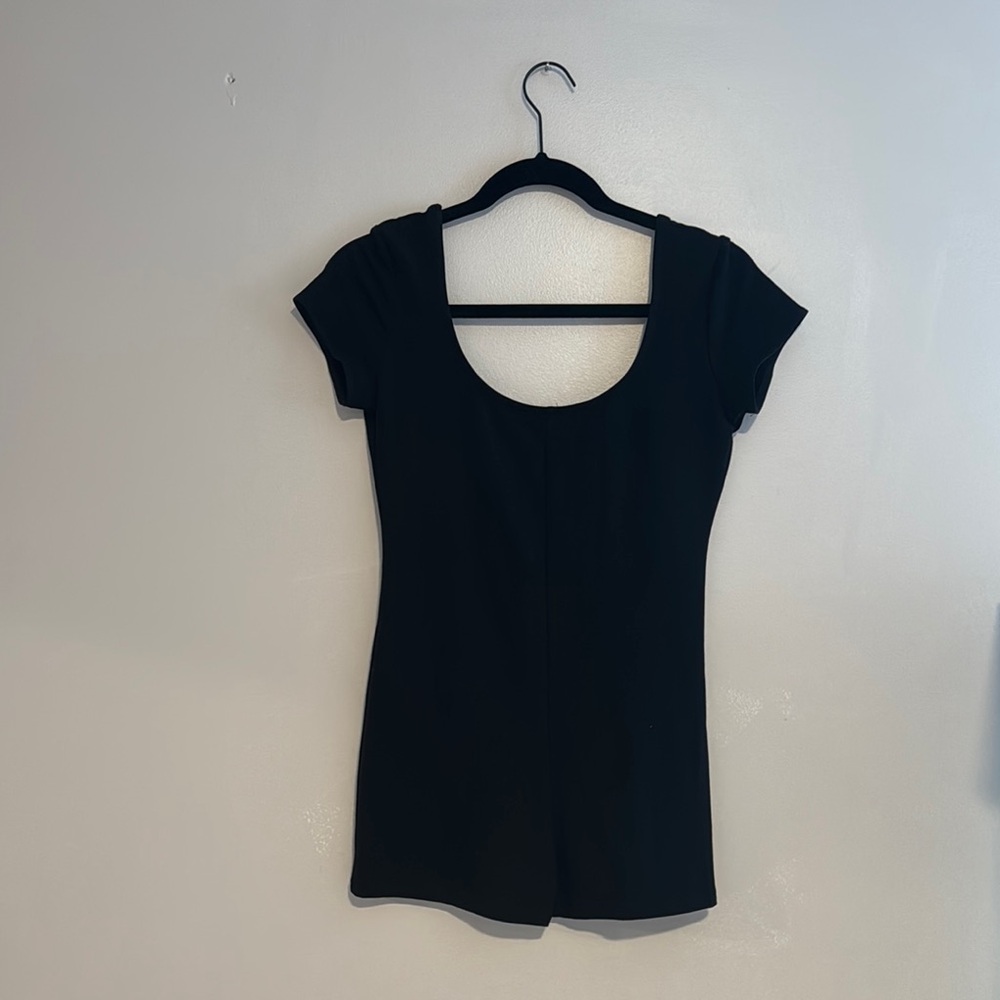Edikted Black Scoop Backless Bodysuit